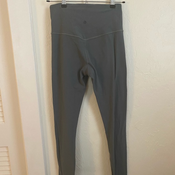 Athleta Ultra High Rise elevation tight, green/grey color. Small/Tall. - Picture 2 of 4